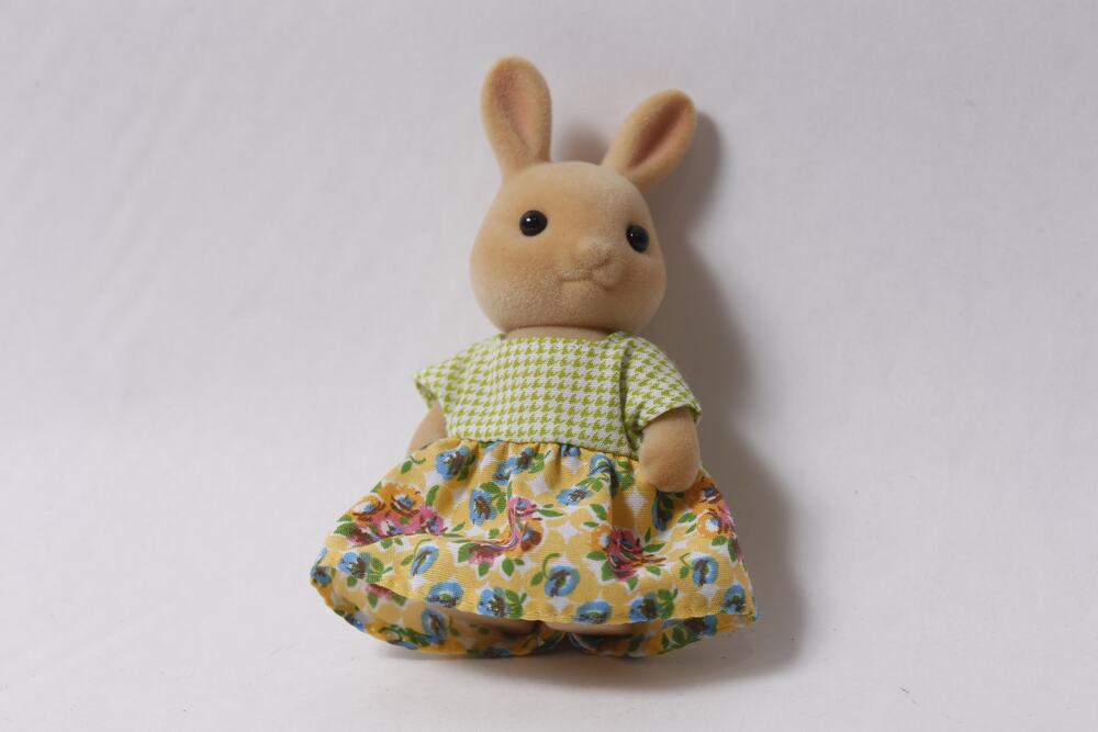 Sylvanian Families Rooney Sunny Rabbit Flocked Doll FIgurine ~ 260812-WH 959